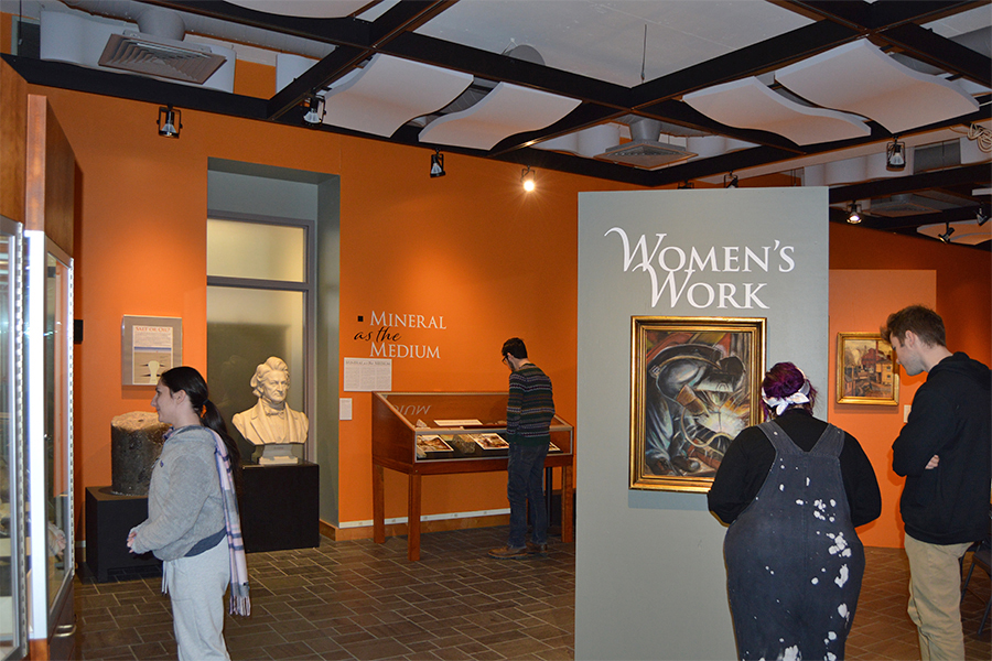 Women's Work exhibit in gallery
